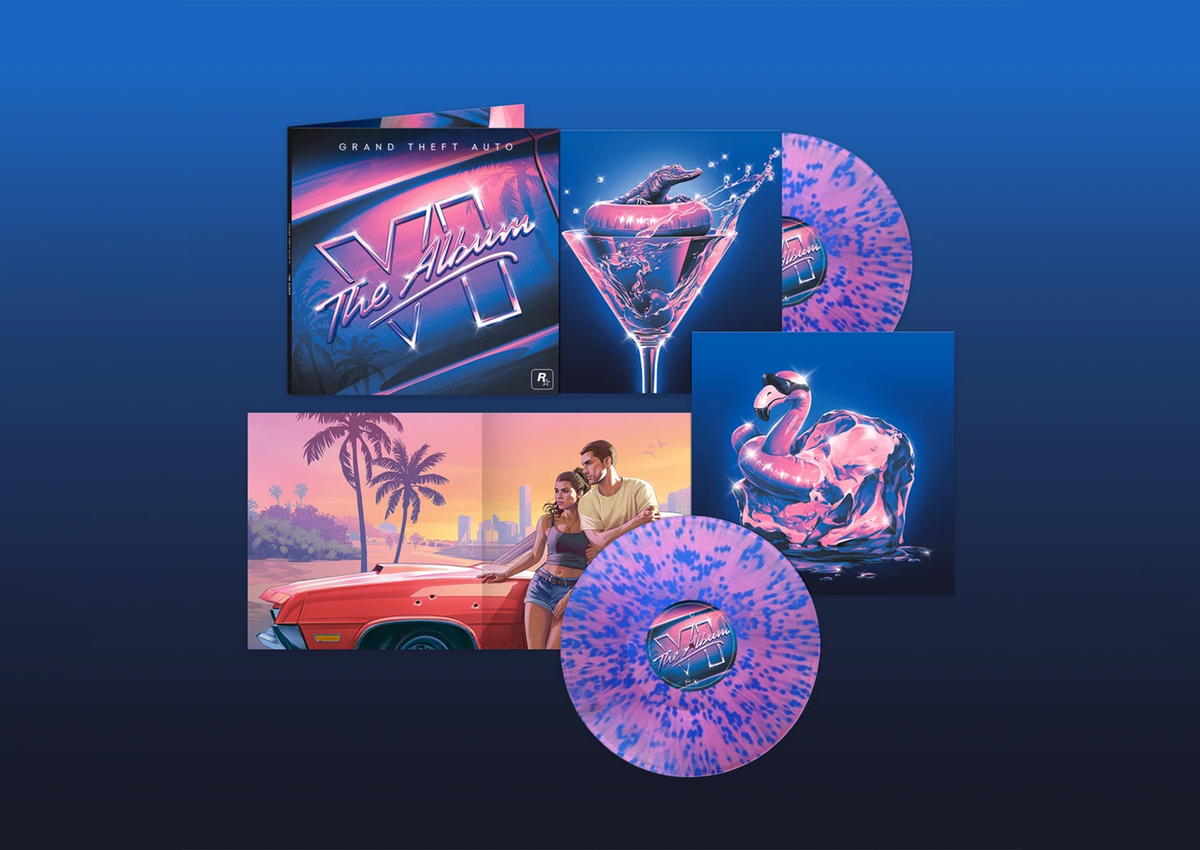 Grand Theft Auto VI: The Album - Magenta & Blue Splatter Vinyl Edition